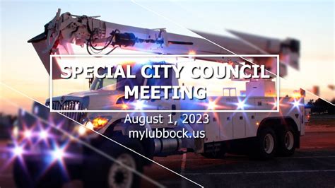 Special City Council Meeting August 1 2023 Youtube