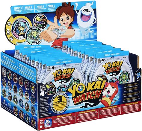 Yo-Kai Watch Series 1 YOKAI MEDALS Mystery Box 24 Packs Hasbro Toys ...