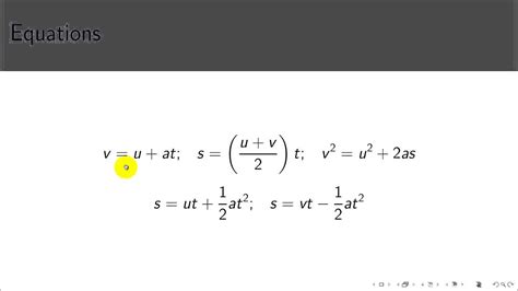 Suvat Equations Youtube