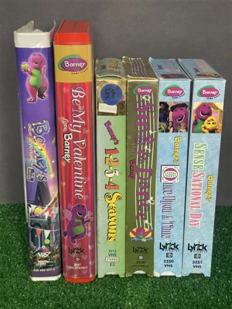 Barney Vhs Lot Of 6 Tapes Be My Valentine Once Upon A Time Sing And Dance 4705 Picclick Ca