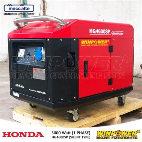 Jual Genset Generator Honda 3000 Watt Silent Type Winpower