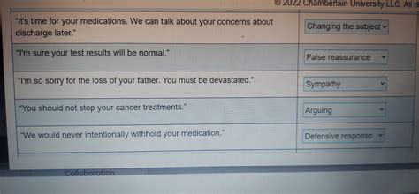 Identifying Non-Therapeutic Responses Select the | Chegg.com 