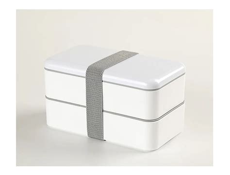 Japanese Style Bento Box Plastic Lunch Box Portable Sealed Double Layer