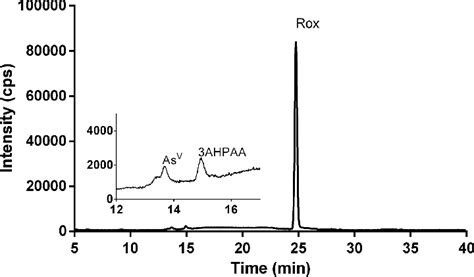 Chromatogram Obtained From The Hplc−icpms Analysis Of Arsenic Species Download Scientific