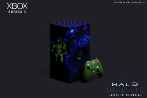 Xbox Series X Console Skin Halo Infinite Mockup By Thedarkrinnegan On