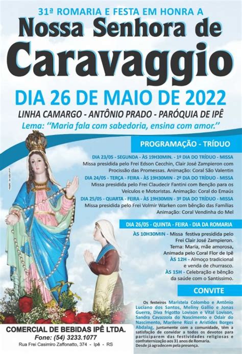 31º Romaria e Festa em Honra a Nossa Senhora de Caravaggio Turismo