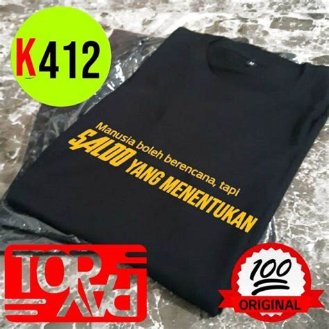 Baju Kaos Distro Pria Wanita 30s XL L K412 Manusia Boleh Berencana Tapi