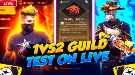 FREE FIRE LIVE 1V1 GUILD TEST GUILD TEST DAY 16 4v4 GUILD WAR