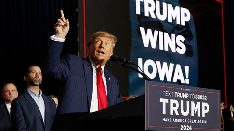 Trump gets visibly emotional during Iowa caucuses victory speech when ...