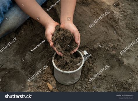 Children Playing Sand Sandbox Schoolyard Activity Stock Photo