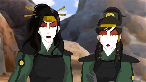 [firelorddany Twitter] Korra And Asami As Kyoshi Warriors R Legendofkorra