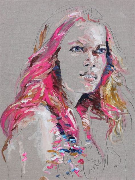 Great Pinks Portrait Painting Contemporary Art Gallery Artist