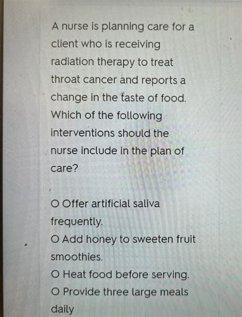 Solved A Nurse Is Planning Care For A Client Who Is Chegg