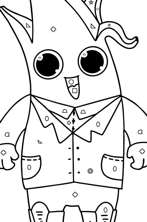 Peely Dancing Fortnite Coloring Page Color For Fun Porn Sex Picture