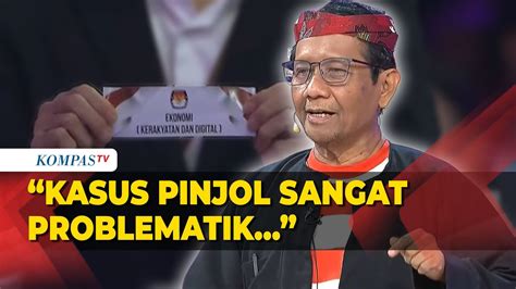 Mahfud MD Soroti Kasus Pinjol Yang Sangat Problematik Di Debat Cawapres