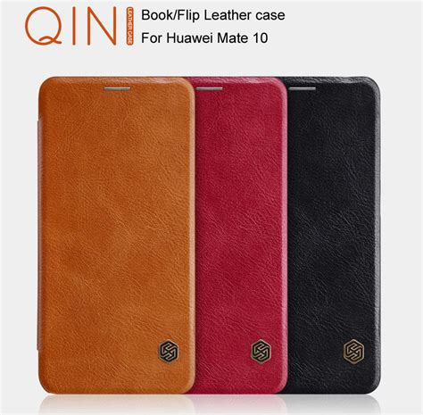 Nillkin Qin Book Flip Genuine Real Leather Case Cover For Huawei Mate