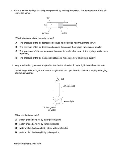 Solution Simple Kinetic Molecular Model Of Matter Multiple Choice Qp