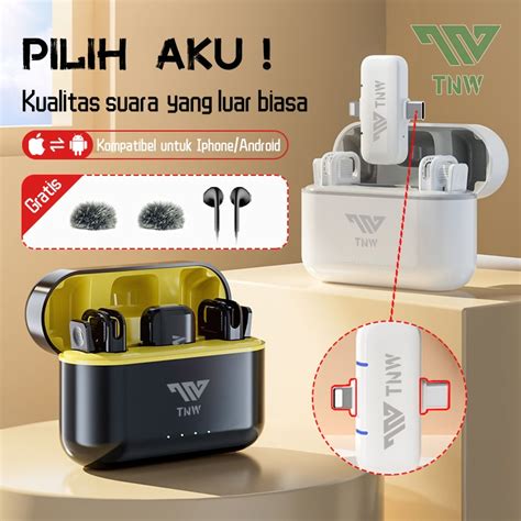 Jual Tnw A Wireless Microphone In Clip On Mic Wireless Dual Mic