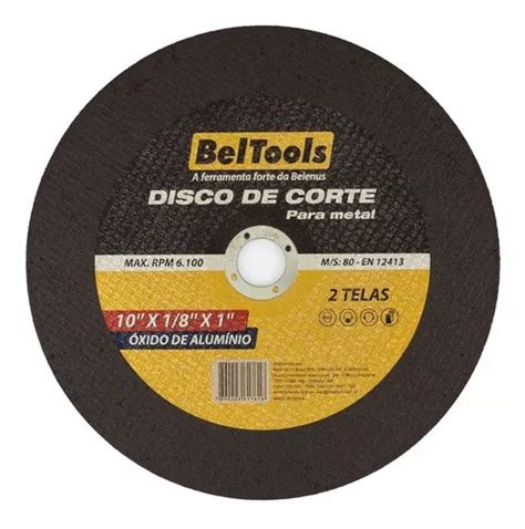 Kit C 5 Disco De Corte Ferro 10x1 8 X 1 Pol Beltools MercadoLivre