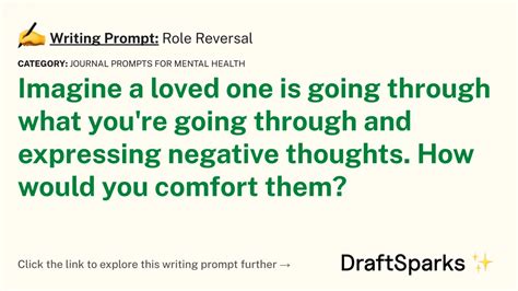 Writing Prompt Role Reversal DraftSparks