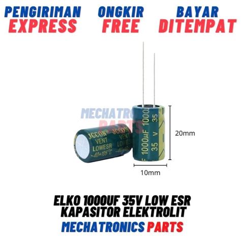 Elko 1000uf 35v Low Esr Kapasitor Elektrolit Capacitor Electrolit Elco Lazada Indonesia