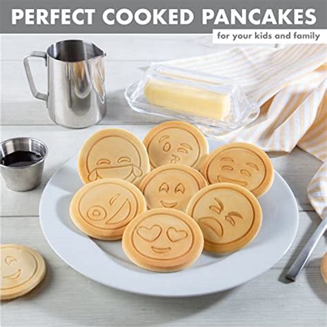 Emoji Smiley Face Pancake Pan 100 Non Stick Pan Cake Griddle W 7 Unique Faces For Breakfast