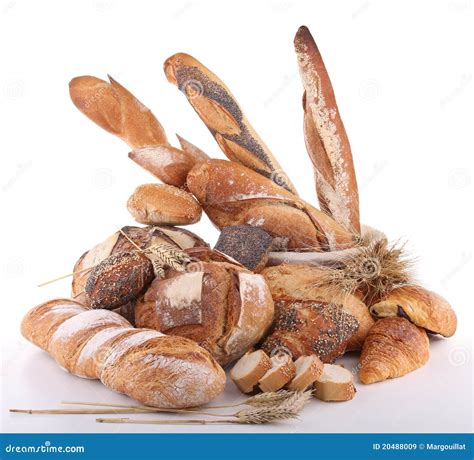 Isolated Assortment Of Bread Stock Image Image Of White Background