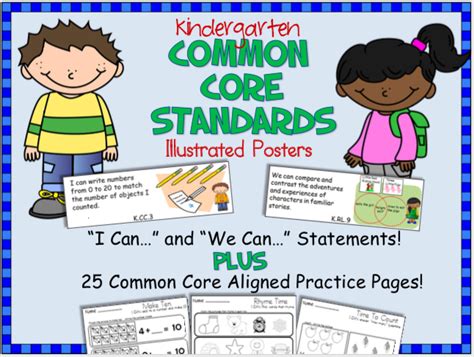 Common Core Standards Posters For Kindergartenthis Common Core Standards Set Will Help Your