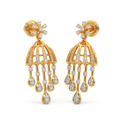 Ekaparnika Diamond Jhumka Earrings Candere By Kalyan Jewellers