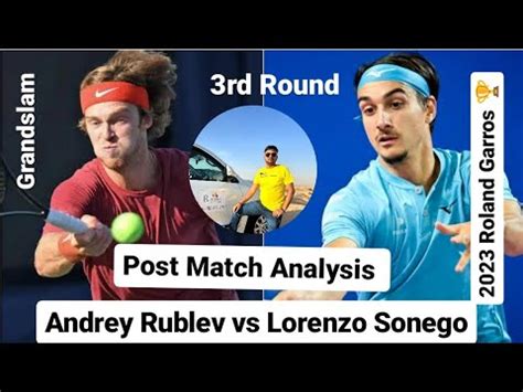 Andrey Rublev Vs Lorenzo Sonego Roland Garros 2023 3rd Round Rublev