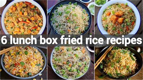 6 Easy Fried Rice Recipes For Lunch Box ६ आसान और झटपट फ्राइड राइस टिफिन के लिए 6 Veg Fried