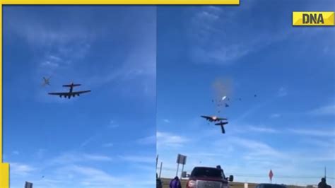 World War Ii Era Planes Collide At Dallas Air Show Horrific Video Goes