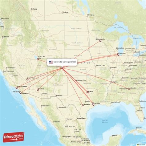 Direct Flights From Colorado Springs 19 Destinations COS USA