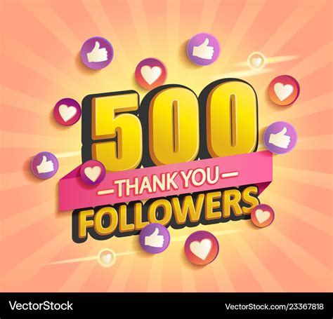 Thank You New Followers Design Royalty Free Vector Image