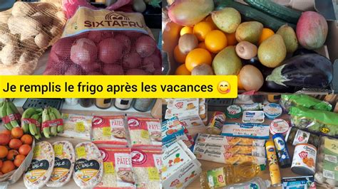 Retour de course petit budget après les vacances Intermarché Auchan et