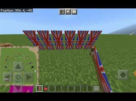 How to make the British flag in Minecraft - YouTube