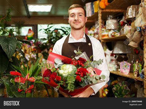 Handsome Male Florist Image Photo Free Trial Bigstock