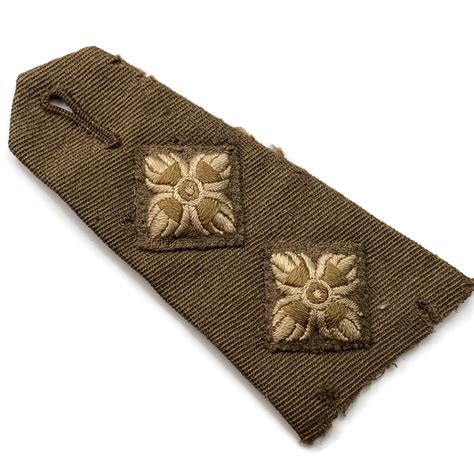 Ww British Army Officers Cloth Insignia Slip On Epaulette Pips Rank