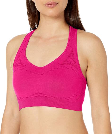 Hanes Womens Sport Seamless Racerback Sports Bra Sports Bra Amazon Ca Clothing And Accessories