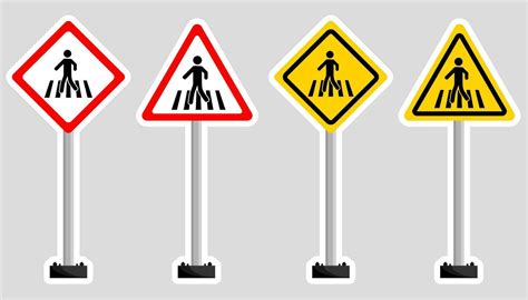 Crosswalk sign ahead. Vector design. 30201620 Vector Art at Vecteezy