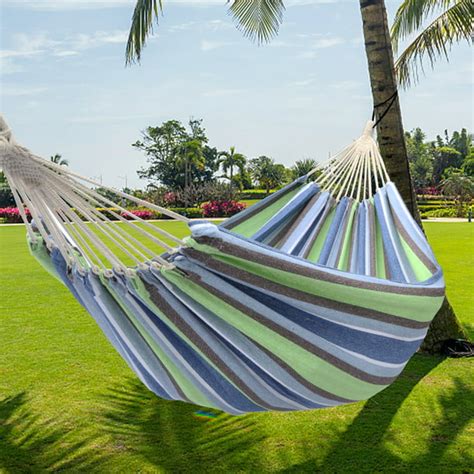 Outdoor Hammock Polyester Cotton Double Hammock Bed With Carrying Bag