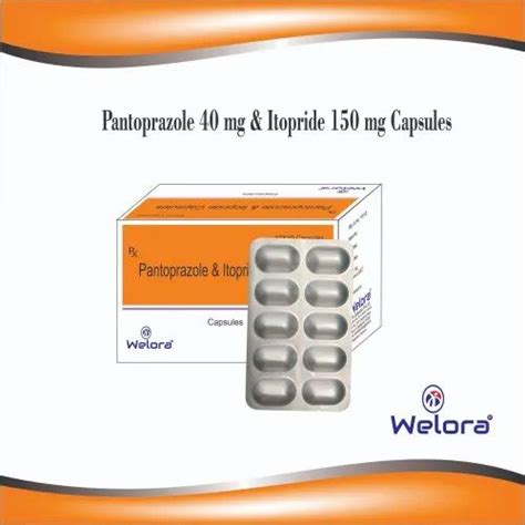 Your Brand Pantoprazole Itopride Capsules Dose 40 150 Mg Packaging Size 30 60 Capsule At