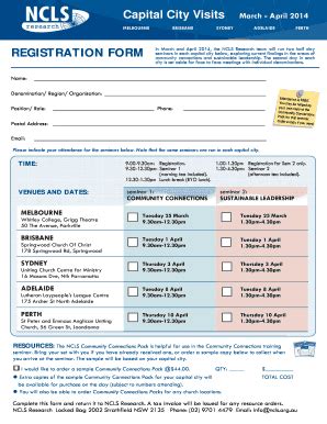 Fillable Online Perth Anglican Capital City Seminars Rego Form