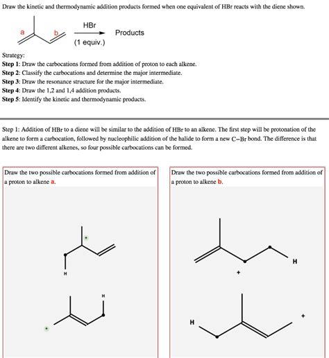 Draw The Major Thermodynamic And Kinetic Products Of The Reaction