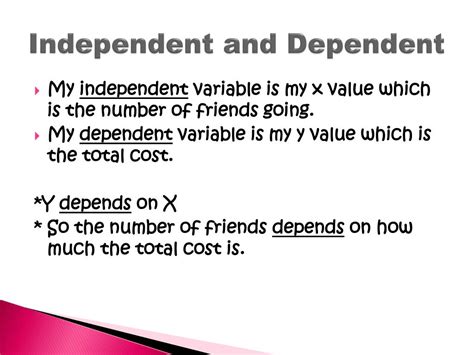 Independent And Dependent Math Examples