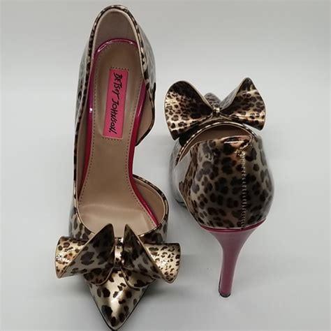 Betsey Johnson Shoes New Betsy Johnson Patent Leather Leopard Pumps