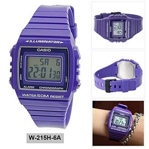 Original Casio W H A Classic Digital Purple Resin Watch