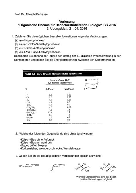 2 Ubung 21 Übungen zur Vorlesung Organische Chemie Prof Dr