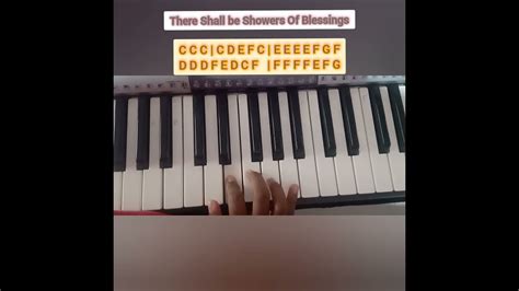 There Shall Be Showers Of Blessings Keyboard Right Hand Notes Youtube