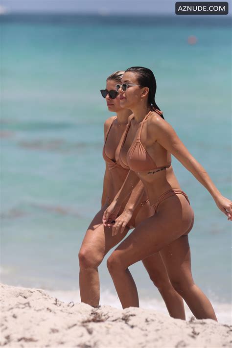 Devin Brugman Sexy With Natasha Oakley In Nude Colored Bikinis At The